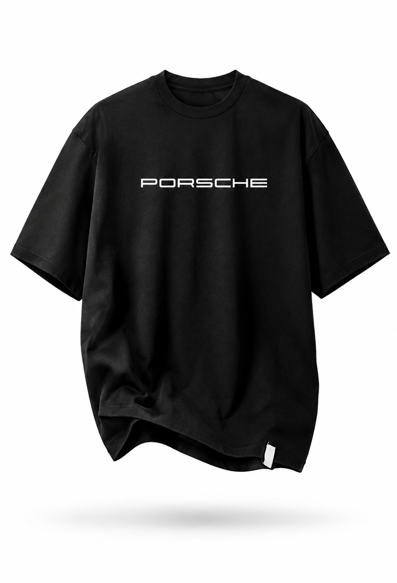 Black Premium Oversized Porsche 911 GT3 RS Graphic T-Shirt