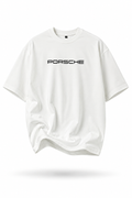 White Premium Oversized Porsche 911 GT3 RS Graphic T-Shirt